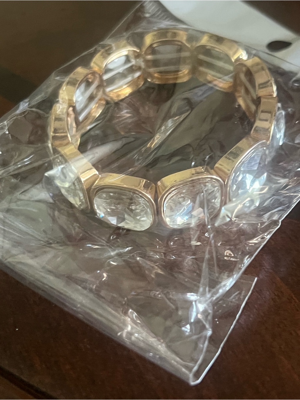 Gold-Tone Crystal Stretch Bracelet - Women Jewelry